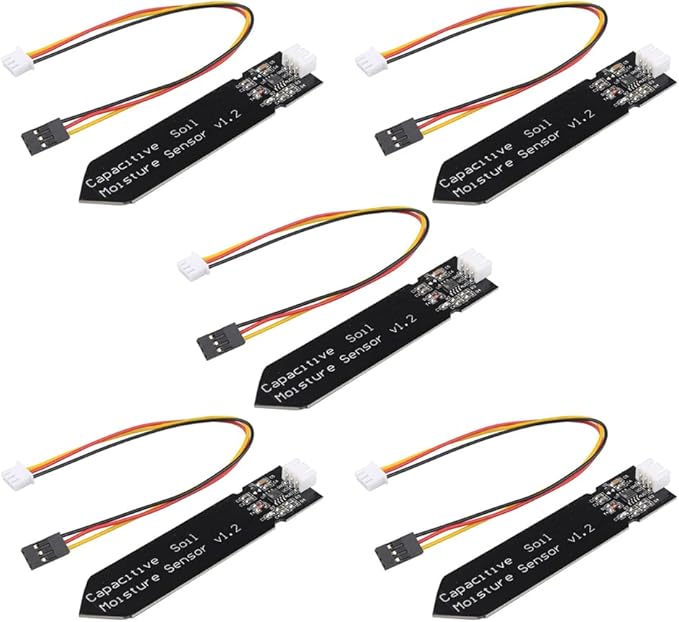 5PCS Capacitive Analog Soil Moisture Sensor Module 3.3~5.5V Corrosion Resistant Humidity Detection Sensors DIY Electronic for Arduino for Raspberry Pi