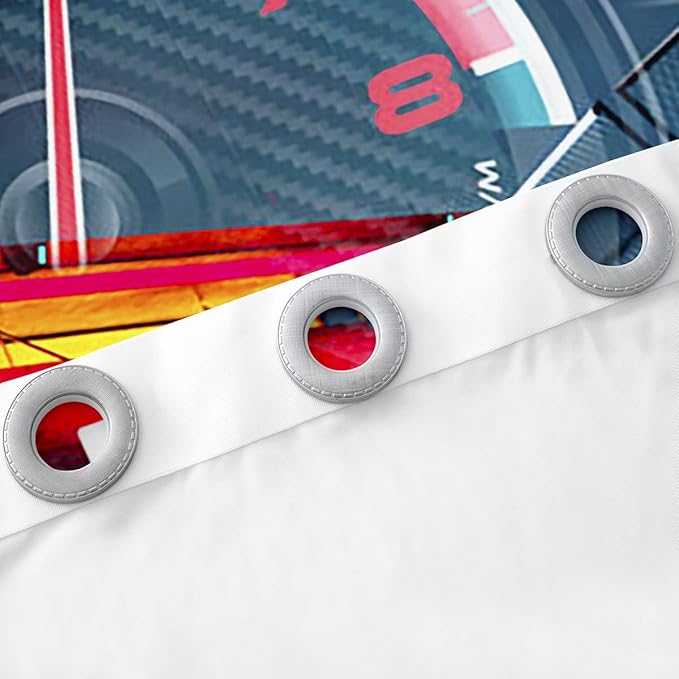 Feelyou Race Car Window Curtains Bedroom Living Room Boys Extreme Sports Curtains Kids Room Decor Boys Cool Car Window Drapes Sports Kids Bedroom Decor Treatments 52W X 96L，2 Panels