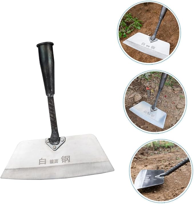 Gadpiparty Hardened Manganese Steel Garden Trowel and Hand Shovel for Weeding, Lawn Care, Heavy Duty Gardening Tool with Push Blade, Outdoor Garden Weed Removal Tool