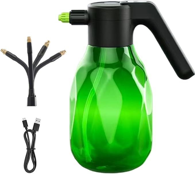 Electric Plant Sprayer - 2L Indoor Watering Can, Rechargeable Battery Spray Bottle, Automatic Plant Mister | Multipurpose Pump Sprayer for Lawn Garden Yard Grass Car Flower Vegetable Care