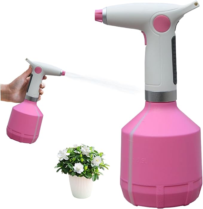 Electric Sprayer, 1000ml Electric Spray Bottle with Adjustable Nozzle, Waterproof Water Sprayer, Rechargeable Plant Mister for Garden Indoor Outdoor, Style 2 Automatic Spray Bottle Water Sprayer
