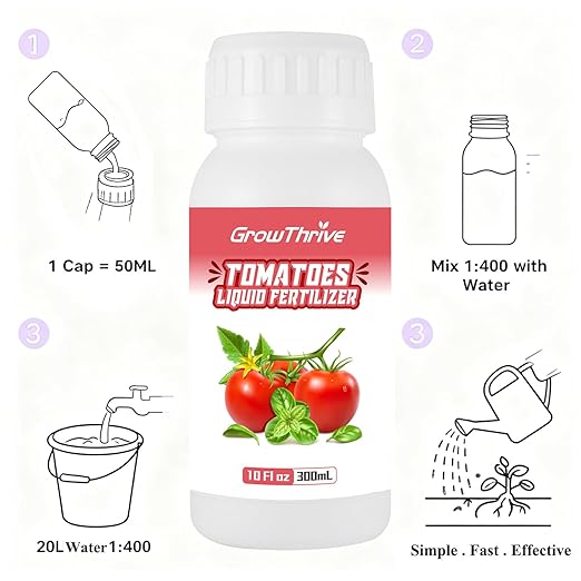 Organic Microbial Probiotic Tomato Fertilizer - 10oz Liquid Nutrient Solution for Lush Greens & Robust Roots - Chemical Free Plant Food