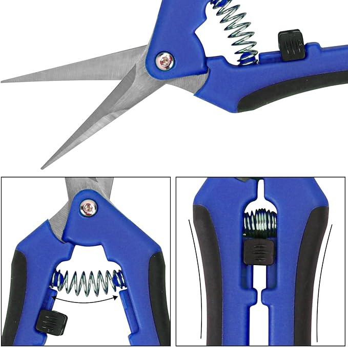 15 Pack 6.5 Inch Garden Pruning Scissors, Hand Pruner with Stainless Steel Blades, Sharp Point Gardening Shears Cutter, Gardening Pruning Shear, Supplies & Accessories(Blue)