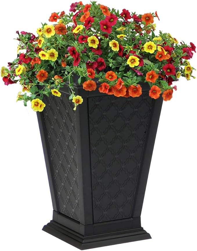 FCMP Outdoor - Modemmo Casablanca Self-Watering Planter (2 Pack), Black