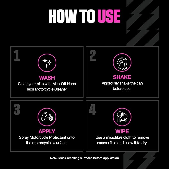 Muc Off Motorcycle Protectant, 500 Milliliters - Premium, Corrosion-Inhibiting Post-Wash Motorbike Protection Spray - Safe On All Finishes