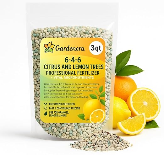 𝐁𝐄𝐒𝐓𝐒𝐄𝐋𝐋𝐄𝐑 Citrus Fertilizer + Vital Micronutrients - Perfect Balanced NPK for All Citrus - for Indoor and Outdoor Plants - Orange, Lime, Avocado and Lemon Tree Fertilizer - 3 QUARTS