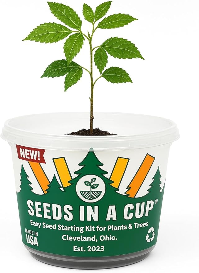 Seeds In A Cup® Plant Grow Kit – 60+ Varieties of Vegetables, Herbs & Flowers | Indoor & Outdoor Seed Starter for Kids & Adults | Grow Your Own Garden | Gardening Gift (Peas)
