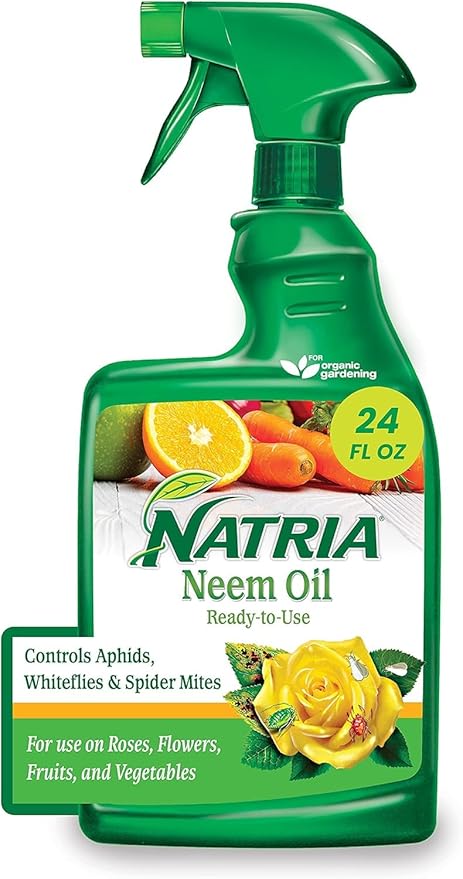 NATRIA Armyworm Pheromone Trap, Ready-to-Use, (1-Pack) with NATRIA Neem Oil Spray for Plants Pest Organic Disease Control, for Insects, 24 Oz, Ready-to-Use