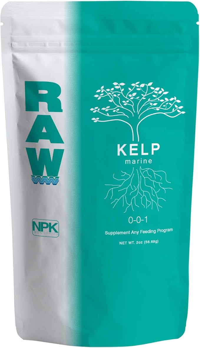 RAW Kelp Marine Water-Soluble Plant Growth Booster Fertilizer for Root Development and Plant Growth, 2oz