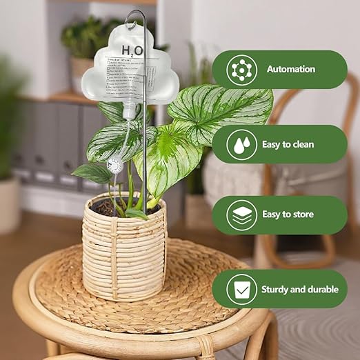 2 PCS Plant Self Watering Devices Irrigation Dripperswith Flow ControlIndoor,Self Automatic Plant Watering System with 500mL Water Bag, for Indoor Outdoor Plant Waterer