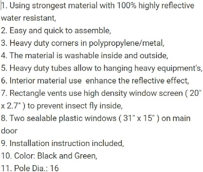 Thaisan7 Grow Tent Room Kit 4" for Exotic Fruits, Herbs, Vegetables, Plant or Out of Seasonal Fruits Home Garden Agricultural Work Improvement- 24" x 24" x 60"-400W HPS MH (with Out Ventilation)