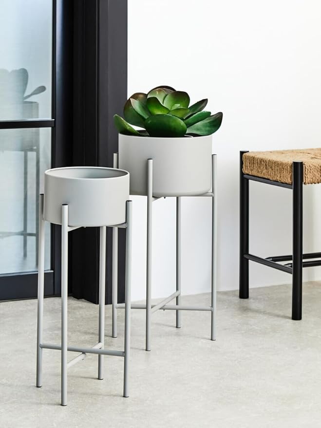 Premier Housewares Planters, Grey, One Size