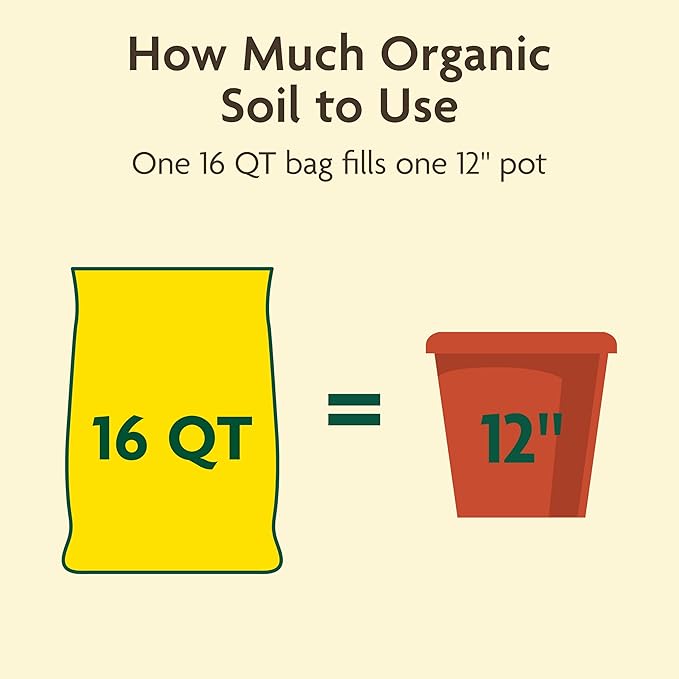 Miracle-Gro Organic Outdoor Potting Mix - Plant Soil for Outdoor Container Plants, Contains Quick-Release Natural Fertilizer, OMRI Listed, 16 qt.