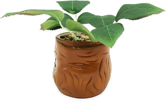 Silver Buffalo Harry Potter Mandrake Face Decorative Artificial Faux Greenery Plant in Ceramic