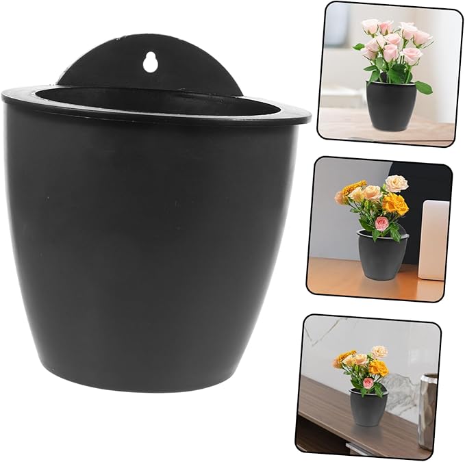Levemolo Self-Watering Flower Planter Plastic Pot with Water Conduction Rope for Home and Office for Green Plants and Flowers Easy Care Decorative Container