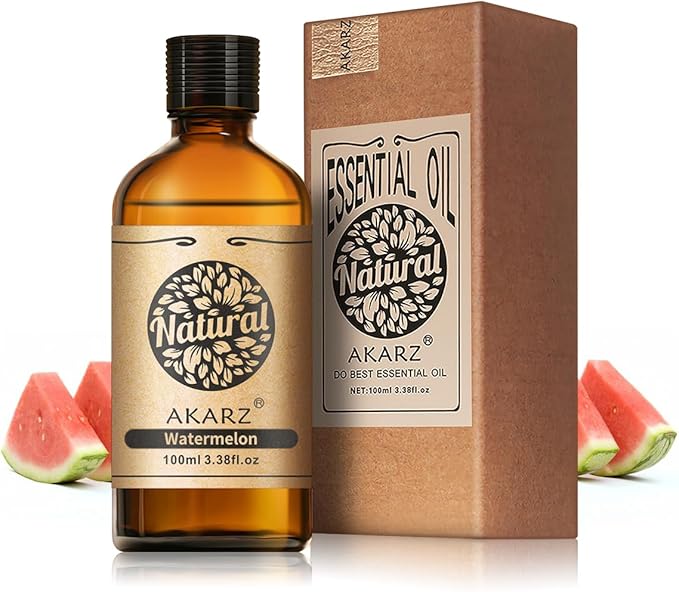 AKARZ 100ml Watermelon Essential Oil Natural Watermelon Oil Pure for Candle Making,DIY Skincare Products Massage,Home Spa Relaxation