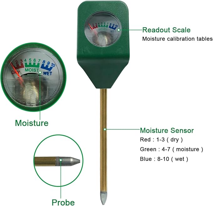 Plant Soil Moisture Meter Soil Hygrometer For Gardening Farming Indoor & Outdoor
