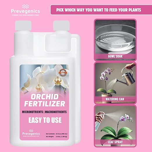 Orchid Fertilizer - Indoor Plant Fertilizer for Orchids Indoors & Outdoors, Indoor Plant Food with Micronutrients for Vibrant Blooms and Strong Root