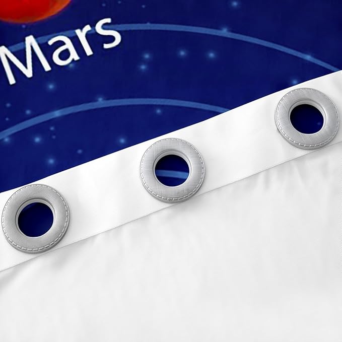 Feelyou Outer Space Curtains Boys Universe Planet Window Curtains Bedroom Living Room Kids Room Decor Boys Girls Galaxy Window Drapes Planet Window Treatments 52W X 84L,2 Panels