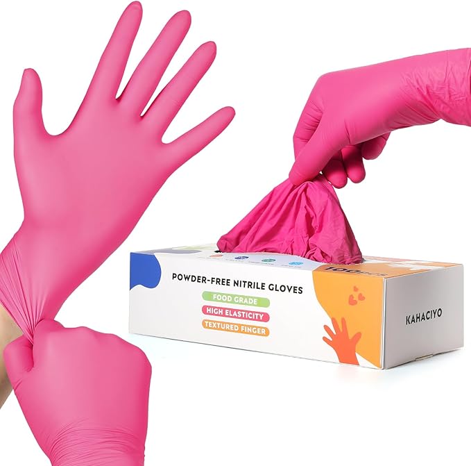 Kids Disposable Nitrile Gloves for 4-10 Years, Suitable for Cooking, Gardening, Painting, Powder and Latex Free-100 PCS