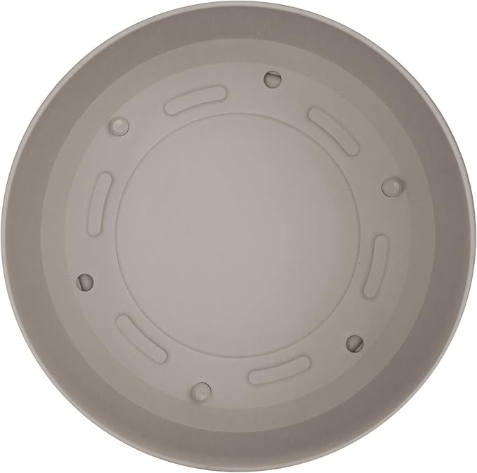 Bloem Mathers 6" Pebble Stone Round Modern Resin Garden Planter Pot with Drainage Holes and Removable Saucer Tray Included