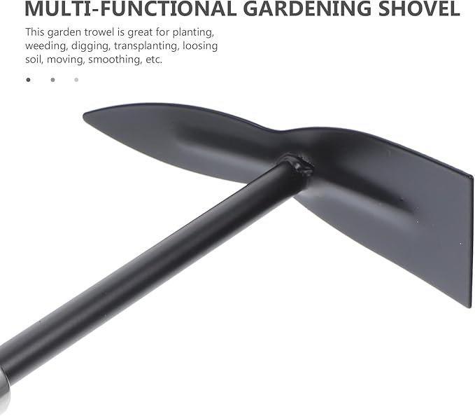2pcs Garden Trowel Hand Shovel Small Metal Spade with Wood Handle for Planting and Loosening Soil in Garden and Patio Use
