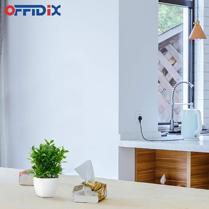 OFFIDIX Artificial Eucalyptus Plants with White Square Vase Small Artificial Tree for Office Desktop Decor Fake Plants for Home and Office Indoor Decorations