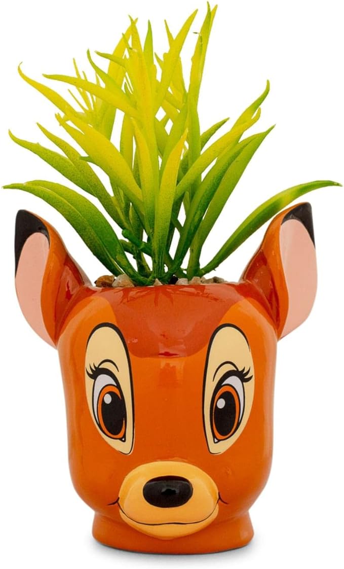 Disney Bambi 5-Inch Ceramic Mini Planter with Artificial Succulent