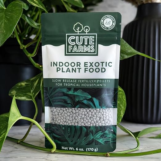 Indoor Slow Release Fertilizer Pellets for Houseplants & Outdoor Pot Plants - All-Purpose Fertilizer (6 oz) Resealable Bag Cute Farms