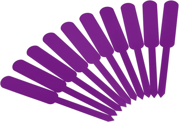 PATIKIL Plant Labels, 200Pcs PP Rectangle Marker Tags for Outdoor Indoor Garden, Purple
