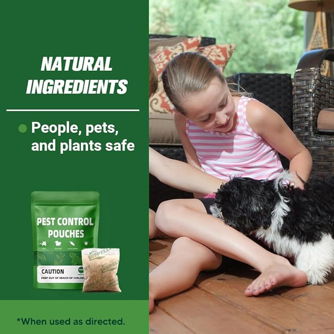 LAQDECDV Pest Control, Mouse Repellent Pouches, Rodent Repellent, Mice Repellant Indoor, Peppermint Mice to Repel Spider, Ant, Roach & Mosquito, Rat Repellant Outdoor, Keep Mouse Out of Camper-10P