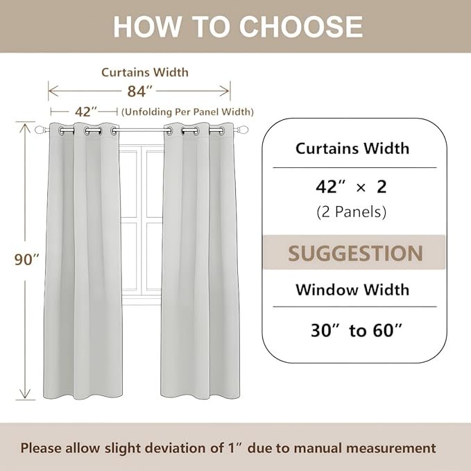 Brown Reindeer Fur Curtains,Elk Deer Hide Window Curtains 2 Panels 42"Wx90"L,Woodland Rustic Animal Print Curtains & Drapes,Wildlife Hunting Themed Jungle Wild Animals Skin Window Treatments