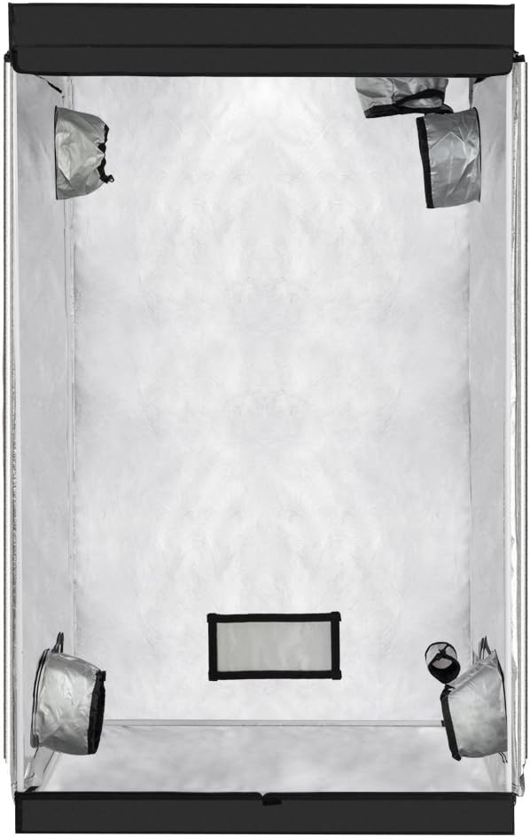 Grow Tent, 120 x 120 x 200cm, Black, Oxford Cloth, Iron Frame, PEVA & Aluminum Inner, Hydroponic-Grow-Tents, Indoor Plant Growing