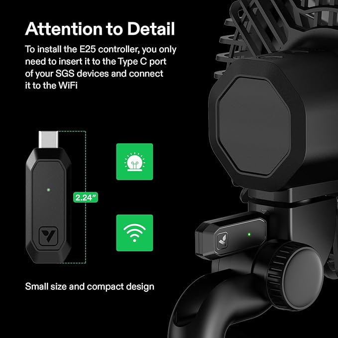 VIVOSUN GrowHub Controller E25 for Grow Tent Cooling Ventilation Lighting, Supports Smart Grow System Devices, Easy to Install & Use, WiFi App Controllable, Expansion Port for E42A+/E42A/E42, 2 Pack