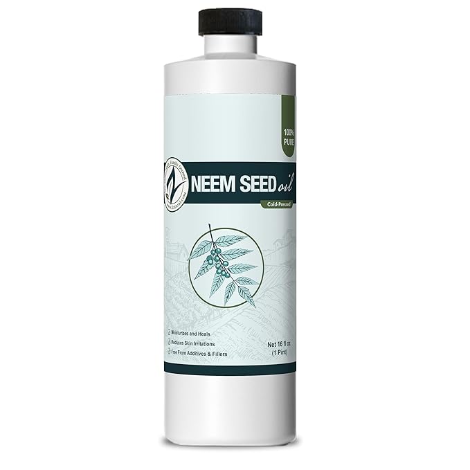 Zatural 100% Pure Neem Seed Oil | Cold Pressed, Undiluted Natural Oil for Skin Conditioning, Hair Moisture & Botanical Blending (16 Fl Oz)