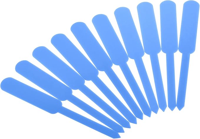 PATIKIL Plant Labels, 200Pcs PP Rectangle Marker Tags for Outdoor Indoor Garden, Light Blue
