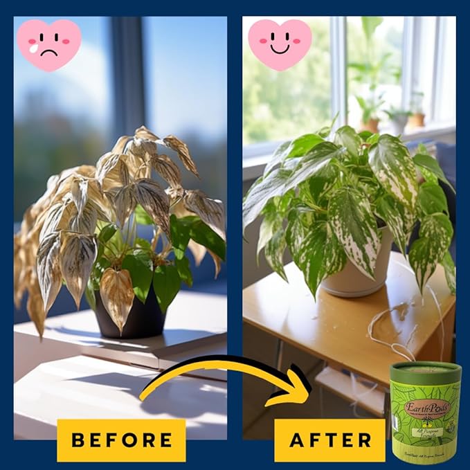 EarthPods® Organic Indoor Plant Food Capsules (100 Count) – Slow-Release Houseplant Fertilizer Spikes | Specialized Nutrients for House Plants | Made in USA