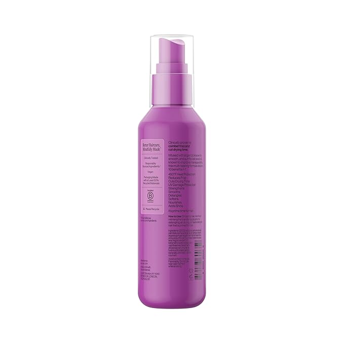 Eva NYC Mane Magic 10-in-1 Heat Protectant - Anti-Frizz Heat Protection Spray - Sunflower + Argan Oil - Blow Dry Spray + Detangler for Medium + Thick Hair - 10-in-1 Hair Primer - Vanilla Scent - 5floz