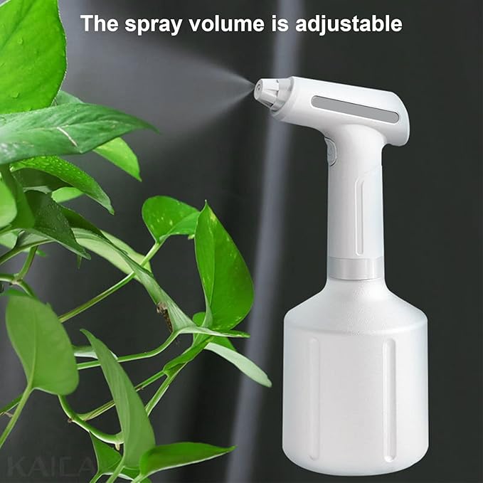Electric Plant Spray Bottle, Electric Plant Waterproof Spray Bottle, Adjustable Volume Plant Sprayer(1.5L-Whhite)