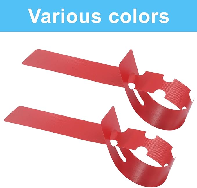 200Pcs Red Wrap Around Tree Tags Plastic Plant Labels, Hanging Plant Labels Tree Identification Signs Hanging Plant Markers(Red)