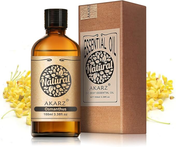 AKARZ 100ml Osmanthus Essential Oil Natural Osmanthus Oil Pure for Candle Making,DIY Skincare Products Massage,Home Spa Relaxation