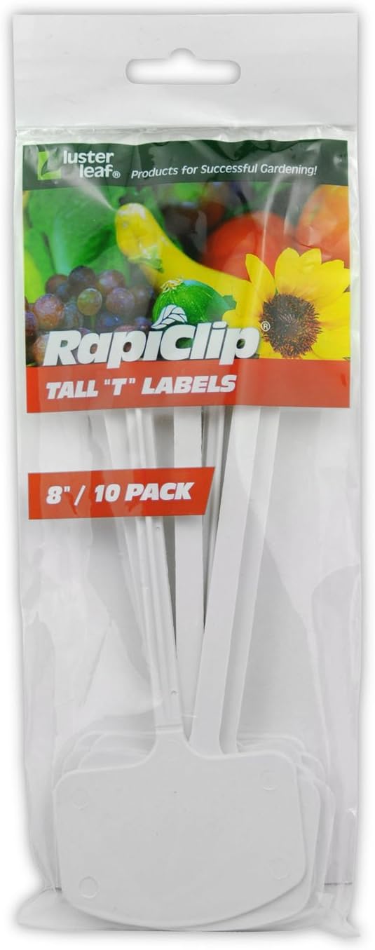 Luster Leaf 818 Rapiclip Large Plastic T Label, Pack of 10