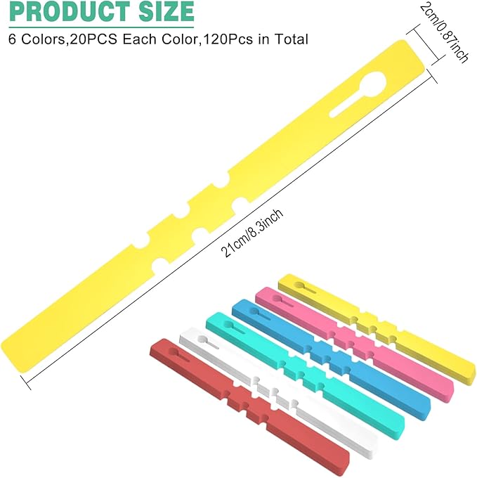 Plant Labels 120Pcs Yuanling Plastic Plant Tree Tags Wrap Around Hanging Tags Nursery Tree Markers Adjustable Garden Labels for Indoor Outdoor Gardening Plants (6 Colors with 1 Marker Pen)