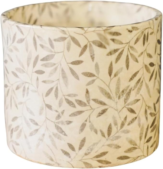 Ivyline Planter, Ceramic, Sage Foliage, 13 x 15cm