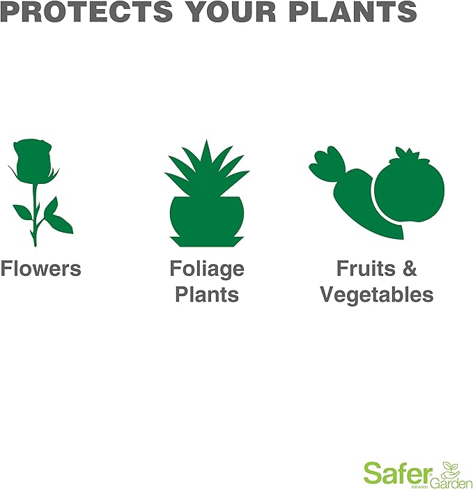 Safer Brand Garden Fungicide Ready-to-Use Spray - Prevents & Controls Powdery Mildew, Black Spot, Leaf Spot & Rust - OMRI Listed for Organic Gardening - SG5450, 24 oz Spray
