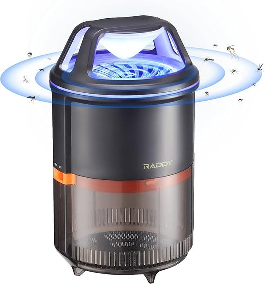 Raddy MS-1 Indoor Insect Trap with Suction, Electric Pest Killer for Fruit Fly/Mosquito/Gnats/Moths, Anti-Escape Net Design, Physical Pest Control, Flying Bug Catcher for Home Kitchen Greenhouse