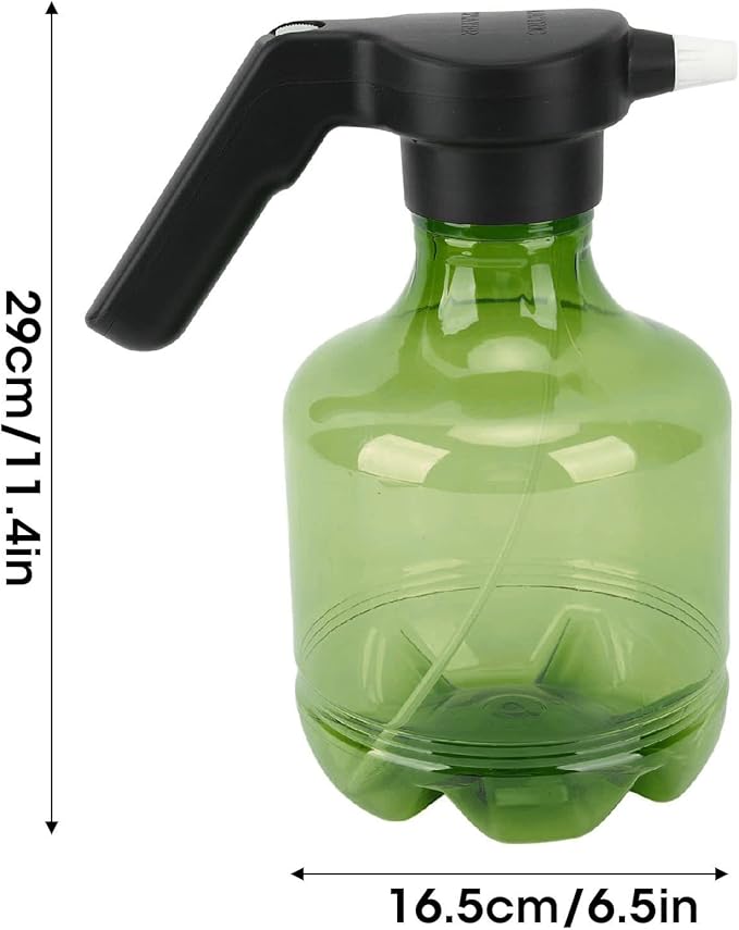 Tissting Electric Spray Bottle 3L Green Rechargeable Battery Powered Garden Sprayer - Rotating Nozzle Automatic Watering Can for Plants Lawn Home Cleaning Pet Cooling Air Humidification
