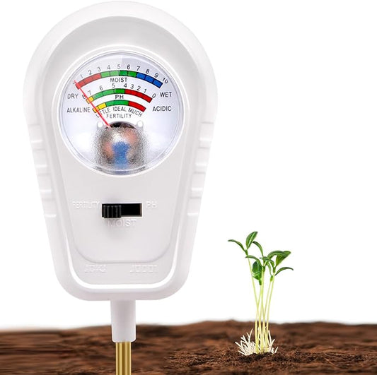 Soil Test Kit, 3-in-1 Soil PH Meter, Soil Moisture Meter, Fertility Soil Tester, Soil Tester for Garden, Farm, Lawn, Indoor & Outdoor Use