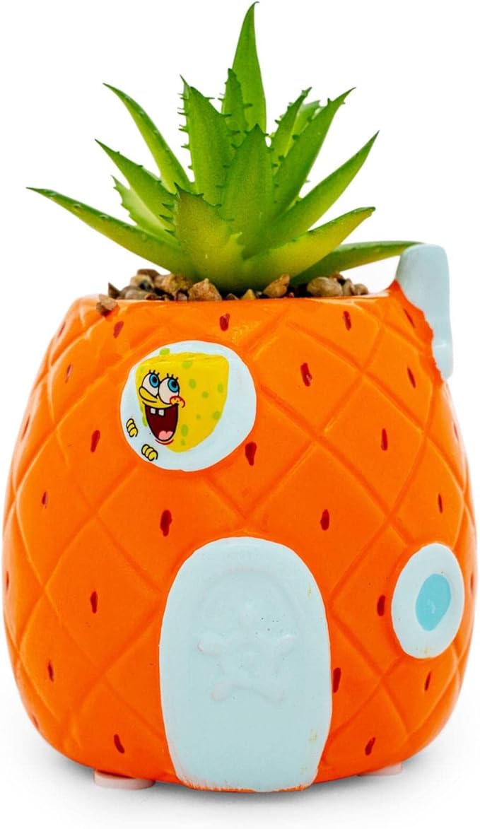 Silver Buffalo Nickelodeon's SpongeBob's Pineapple House Decorative Artificial Faux Greenery Plant in Ceramic