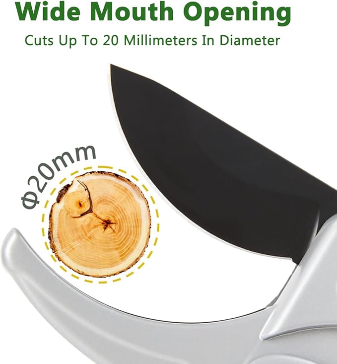 Ratchet Pruning Shears Professional Garden Clippers Sharp Hand Pruners Ratcheting Garden Pruning Shears for Gardening Heavy Duty Gardening Scissors